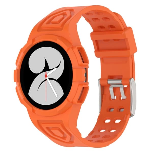 Samsung Galaxy Watch 4 (44mm) integreret urrem og cover - Orange Orange