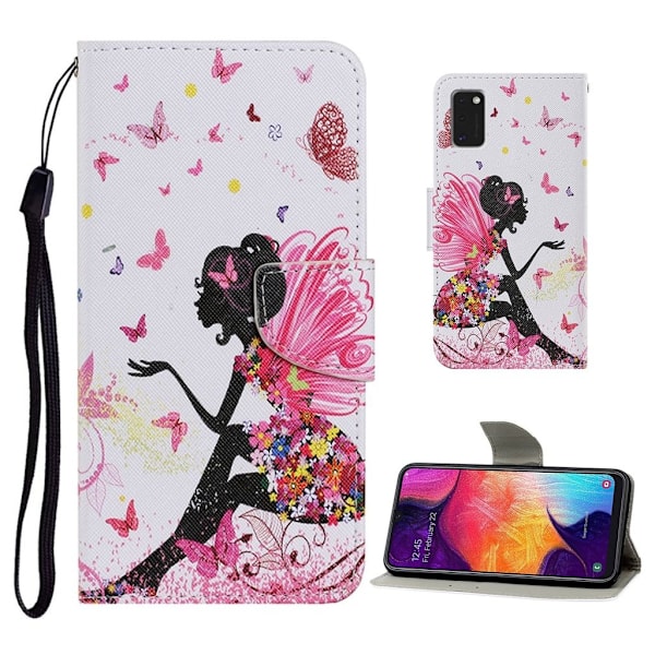 Wonderland Samsung Galaxy A41 flip kuoret - Keiju Perhonen Pink