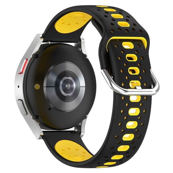Apple Watch Ultra tofarget silikonrem - Svart / Gul Yellow