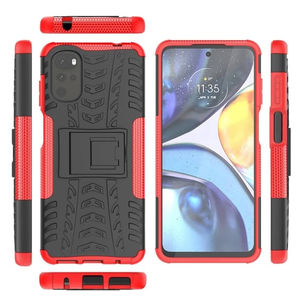 Offroad Motorola Moto G22 kotelot - Punainen Red