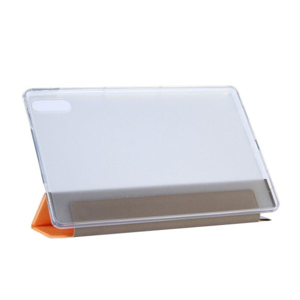 Lenovo Tab P11 Pro stylish pattern tri-fold leather case - Cute Orange