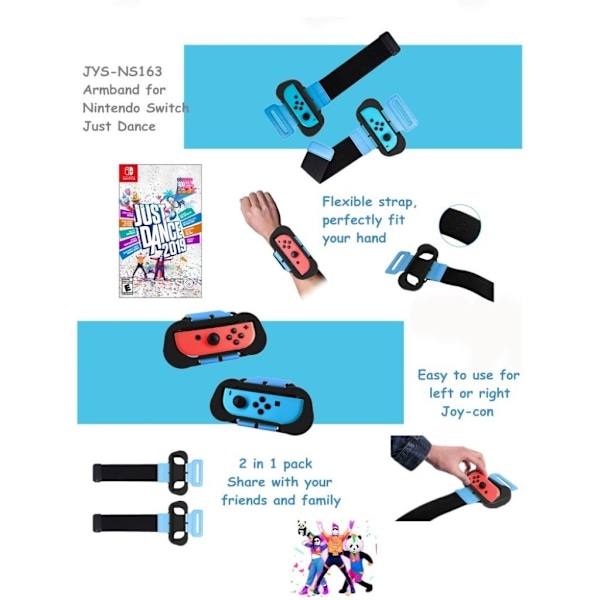 Nintendo Switch yhden parin ohjaimen ranneke Black
