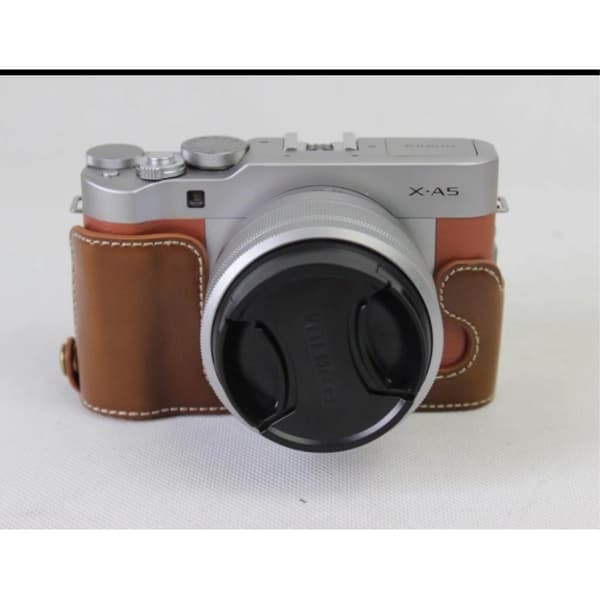 Fujifilm X-A5 Digital kameraskydd PU läder underdel - Brun Brun