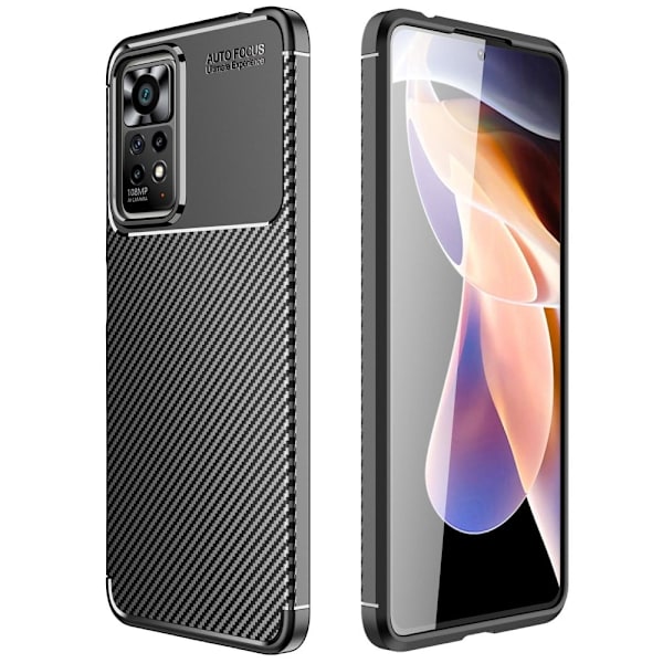 Carbon Shield Xiaomi Redmi Note 11 Pro Plus 5g / 11 Pro 5g Etui - Svart Black