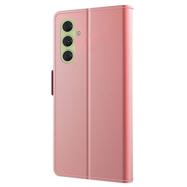 Phone Etui med Make-up Mirror og Slick Design til Samsung Galaxy A54 - Rødguld Pink