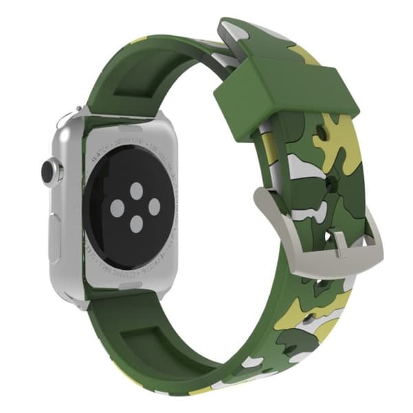 Apple Watch serie 4 40mm kamuflage silikoneurrem - grøn Green