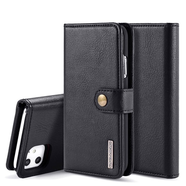 DG.MING iPhone 11 2-in-1 Wallet kotelot - Musta Black