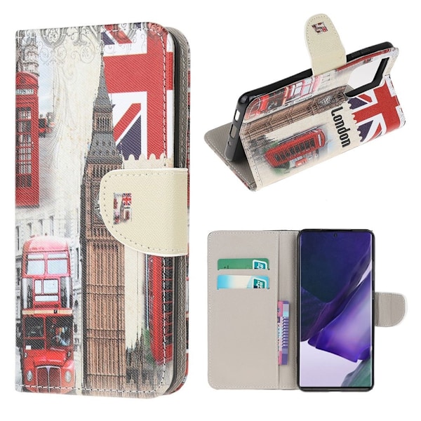 Wonderland Samsung Galaxy Note 20 Ultra flip kuoret - Big Ben Multicolor