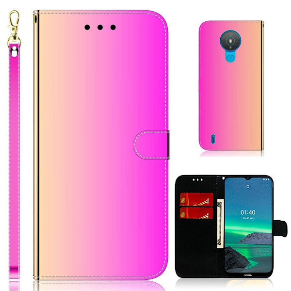Mirror etui til Nokia 1.4 - Pink Pink