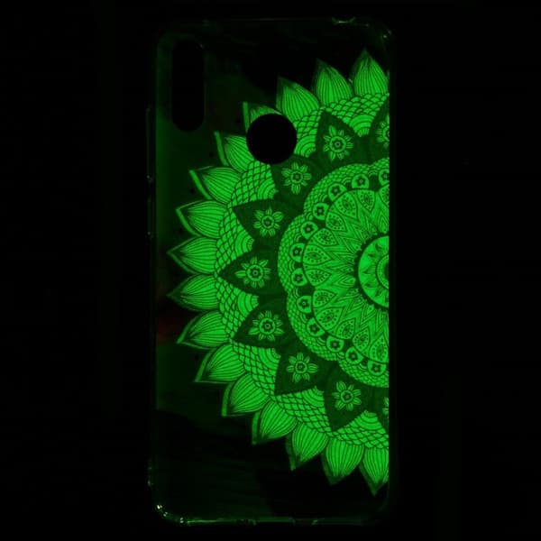 Huawei Y7 2019 Selvlysende Etui - Blomster Mønster Multicolor
