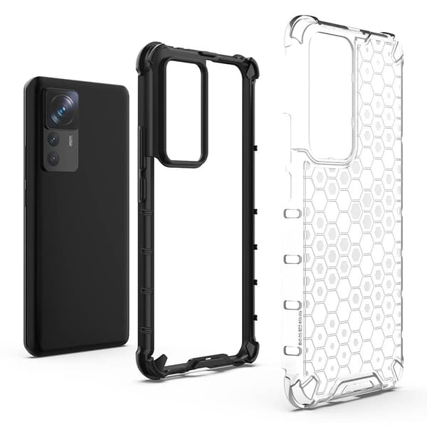 Bofink Honeycomb Xiaomi 12T Pro Suojakotelo - Harmaa Silver grey
