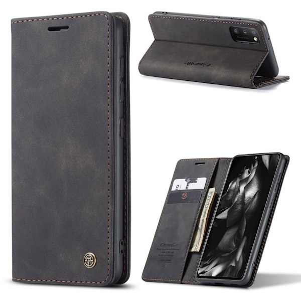 CaseMe Samsung Galaxy A41 Vintage Etui - Sort Black