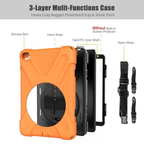 iPad Mini (2019) X-Shape silicone case - Orange Orange