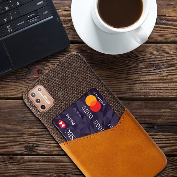 Bofink Motorola Moto G9 Plus Card Deksel - Brun Brown
