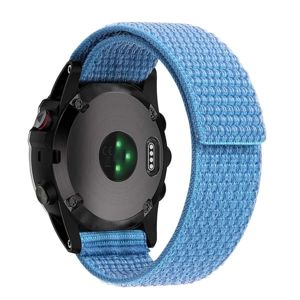 26 mm nylonrem med sømstil for Garmin-klokke - Himmelblå Blue