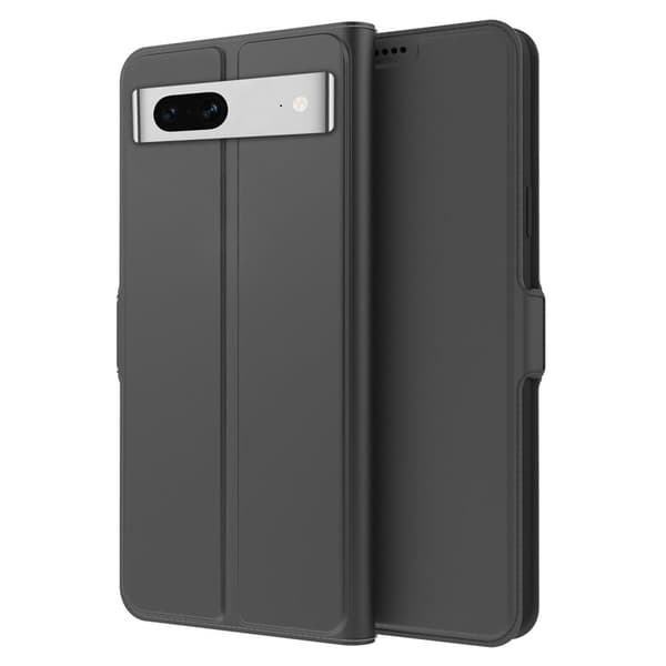 Glatt og tynt premium PU-skinnetui for Google Pixel 7 - Svart Black