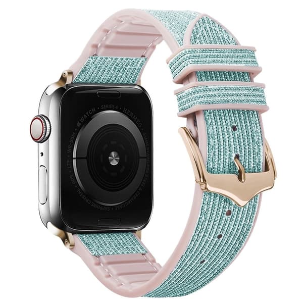 Apple Watch (41 mm) blank, glitrende klokkerem i silikon - Lysegrønn Green