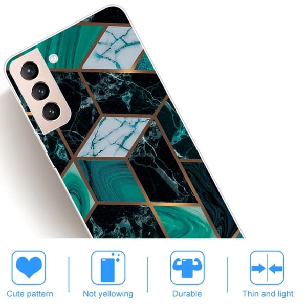 Marble Samsung Galaxy S22 Plus Suojakotelo - Emerald Marble Green