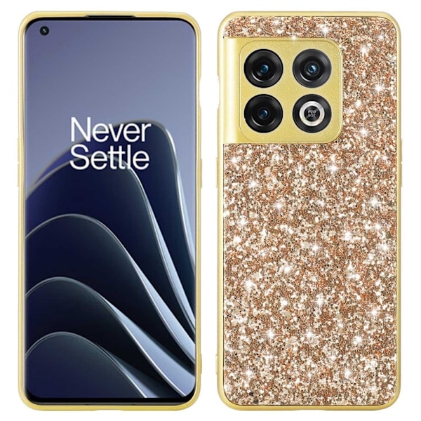 Glitter OnePlus 10 Pro Etui - Guld Gold