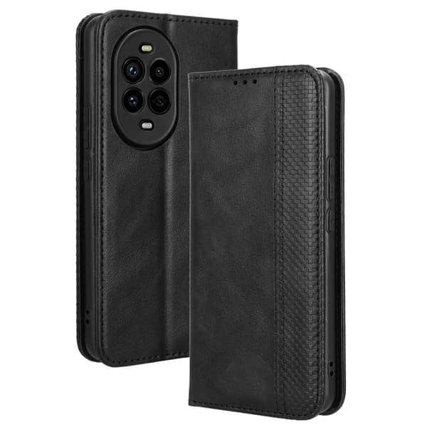 Bofink Vintage Huawei nova 13 Pro nahkakotelo - Musta Black