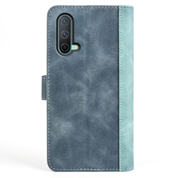 Two-color Leather Läppäkotelo For OnePlus Nord CE 5G - Sininen Blue