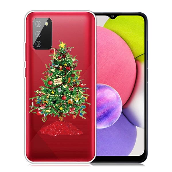 Juleetui til Samsung Galaxy A03s - Juletræ Med Gaver Green