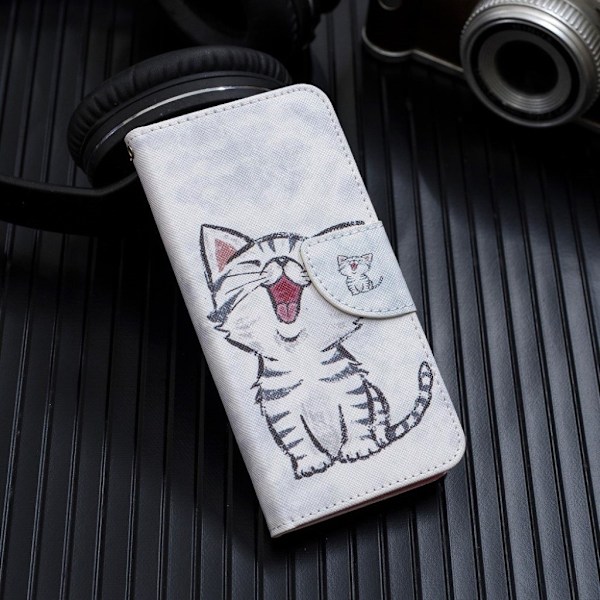 Wonderland Samsung Galaxy A60 kotelot - Ihana kissa Silver grey