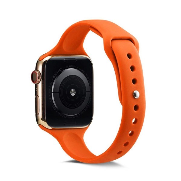 Apple Watch Series 5 40mm simple silicone watch band - Orange Orange