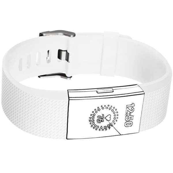 Fitbit Charge 2 silikone sportsurrem med tekstur - Hvid White