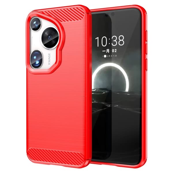Carbon Flex Huawei Pura 70 Ultra deksel - Rød Red