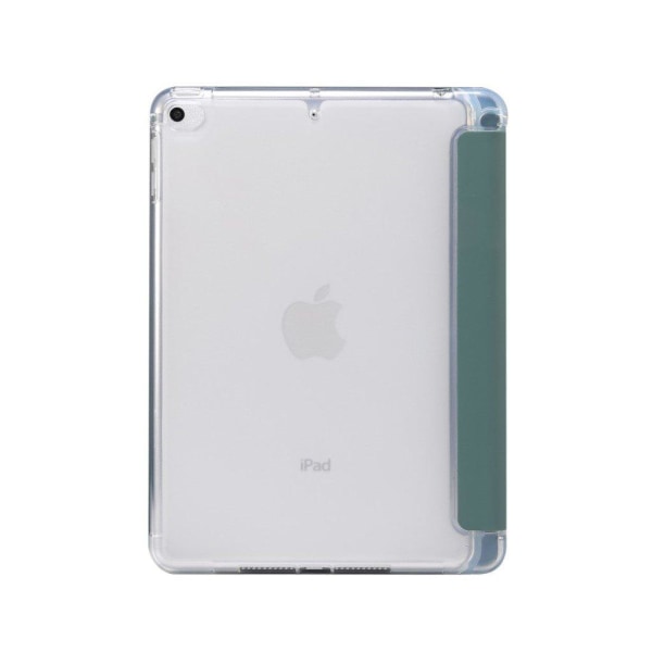 Skin Feeling Tri-fold Stand Leather Flexible Protection Cover with Pen Slot iPad mini (2019) 7.9 inch/mini 4 - Mørkegrøn Green