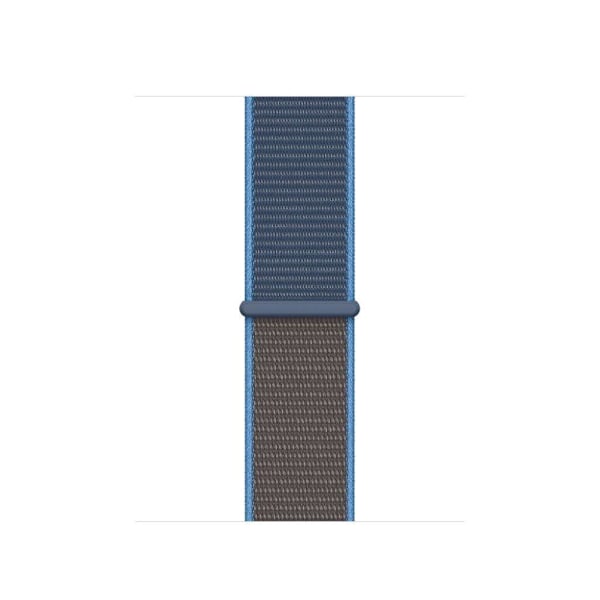 Apple Watch Series 5 40mm solid farve nylon urrem - Ice Blå / Mørkegrå Blue