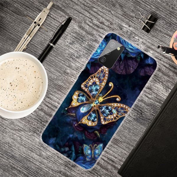 Deco Samsung Galaxy A02s etui - smuk sommerfugl Multicolor