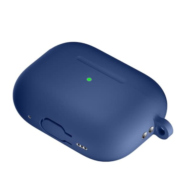 AirPods Pro 2 silikonetui med spenne - Mørkeblå Blue
