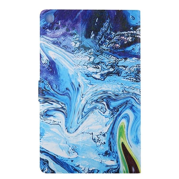 Elegant mønster læder flip etui til Samsung Galaxy Tab A7 10.4 (2020) - blå / grøn Blue