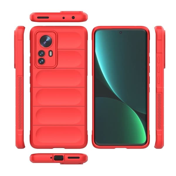 Mjukt greppformat Xiaomi 12S Pro / Xiaomi 12 Pro skal - Röd Röd