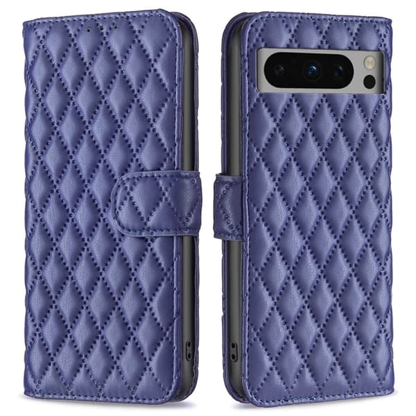 Rombuskuvioinen matta läppäkotelo Google Pixel 8 Pro - Sininen Blue