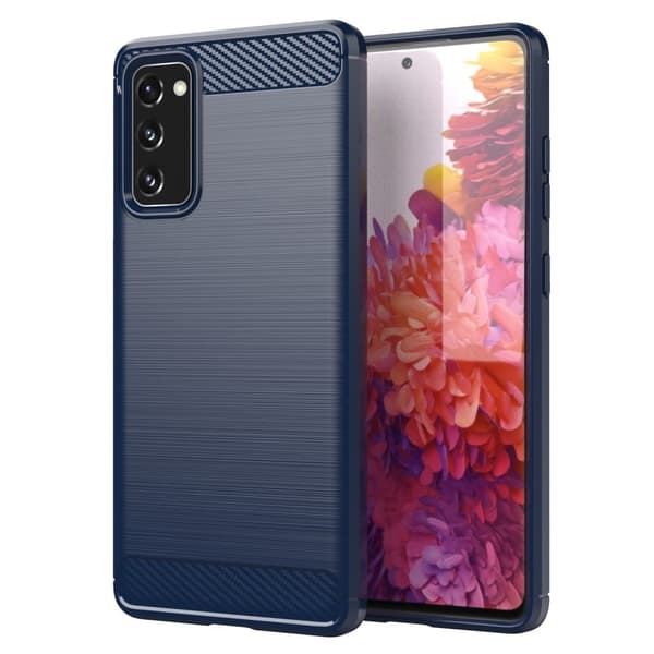 Carbon Flex Suojakotelo Samsung Galaxy S20 FE 5G / S20 Fe - Sininen Blue