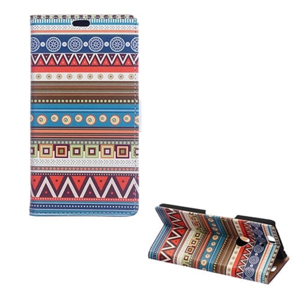 Moberg Google Nexus 6P Nahkakotelo - Geometrinen Hahmo Multicolor