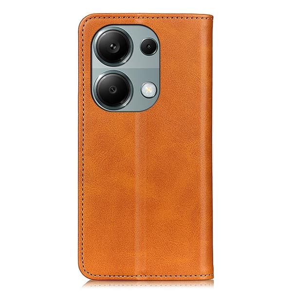 Skinn-etui i lommebok-stil for Xiaomi Redmi Note 13 - Brun Brown