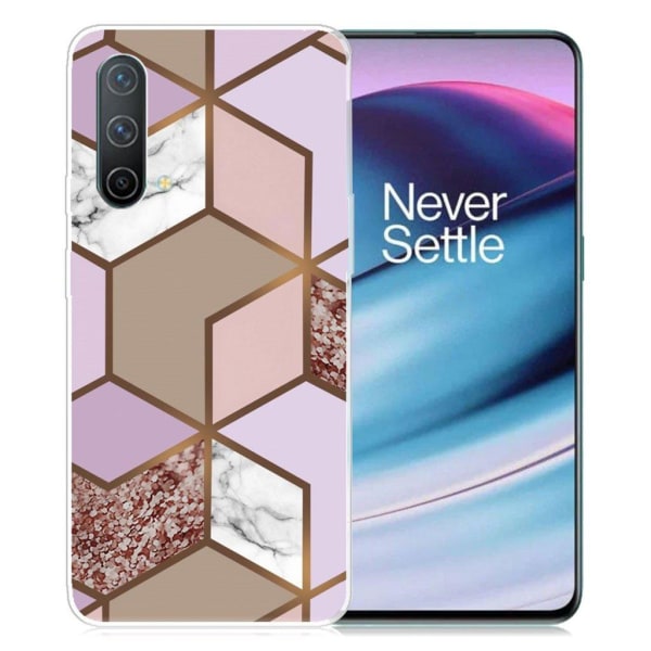 Marble design OnePlus Nord CE 5G cover - Gylden Frodig Flise Multicolor