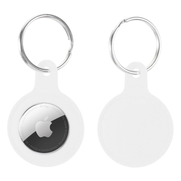 AirTags silicone cover with key ring - White White