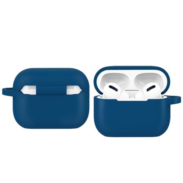 AirPods Pro 2 silikonfodral med spänne - Midnattsblå Blå