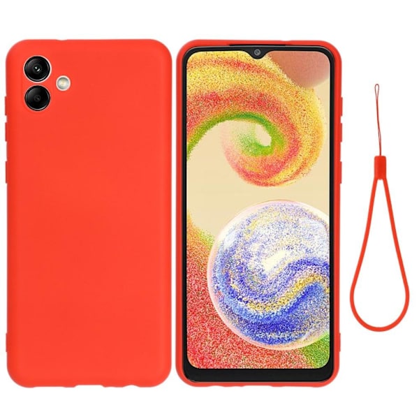 Matta nestesilikoninen kuori Samsung Galaxy A04e - Punainen Red