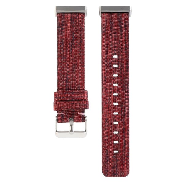 Fitbit Sense 2 / Versa 4 klockarmband i nylon - Vinröd Röd