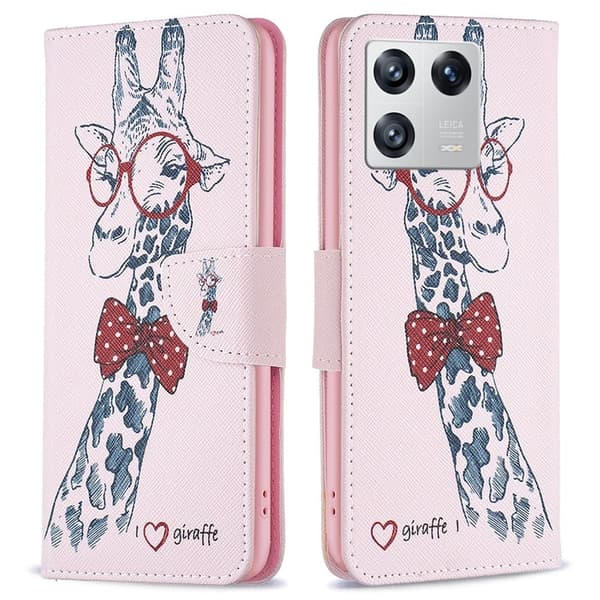 Wonderland Xiaomi 13 Flippetui - Sjiraff Pink