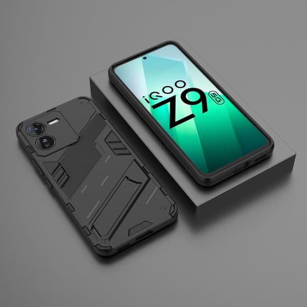Stødsikkert moderne vivo iQOO Z9 hybridcover - Sort Black