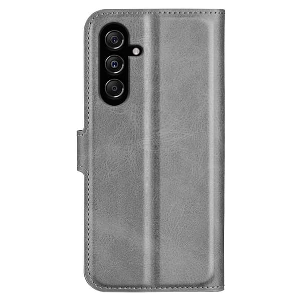 Lompakko Nahkakotelo For Samsung Galaxy M34 - Harmaa Silver grey
