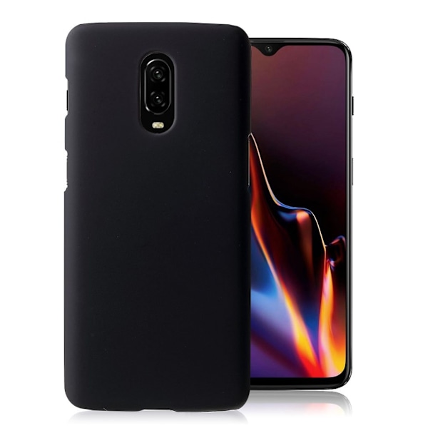 OnePlus 6T gummerat fodral - Svart Svart
