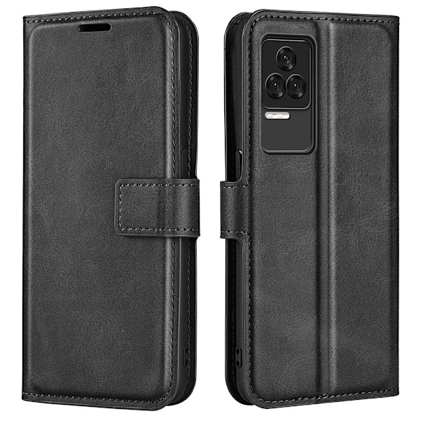 Hållbart konstläder Xiaomi Redmi K50 / Xiaomi Redmi K50 Pro fodral med plånbok - Svart Svart